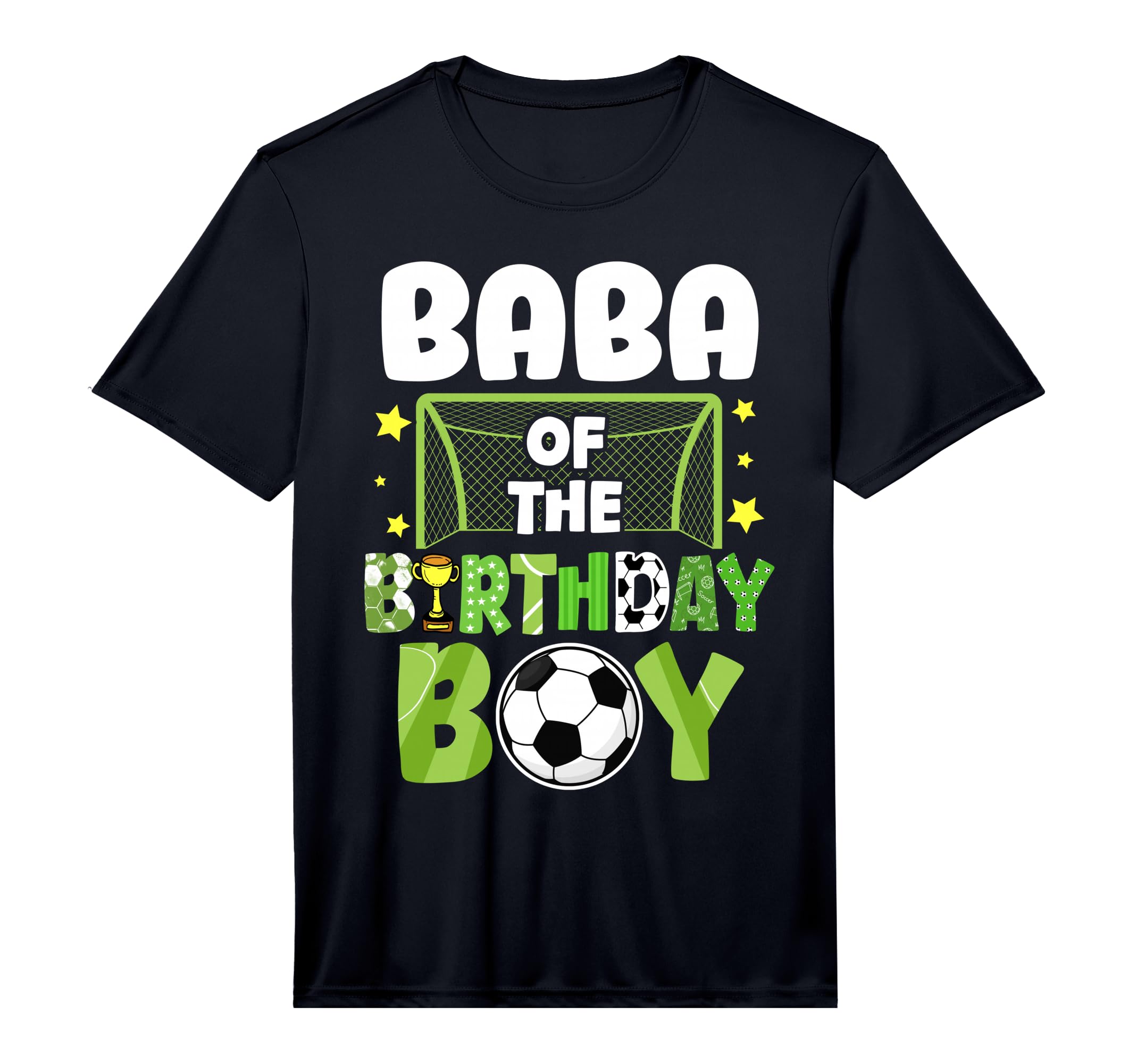 Mens Soccer Baba Birthday Party T-Shirt - Minimalist Print for Adults