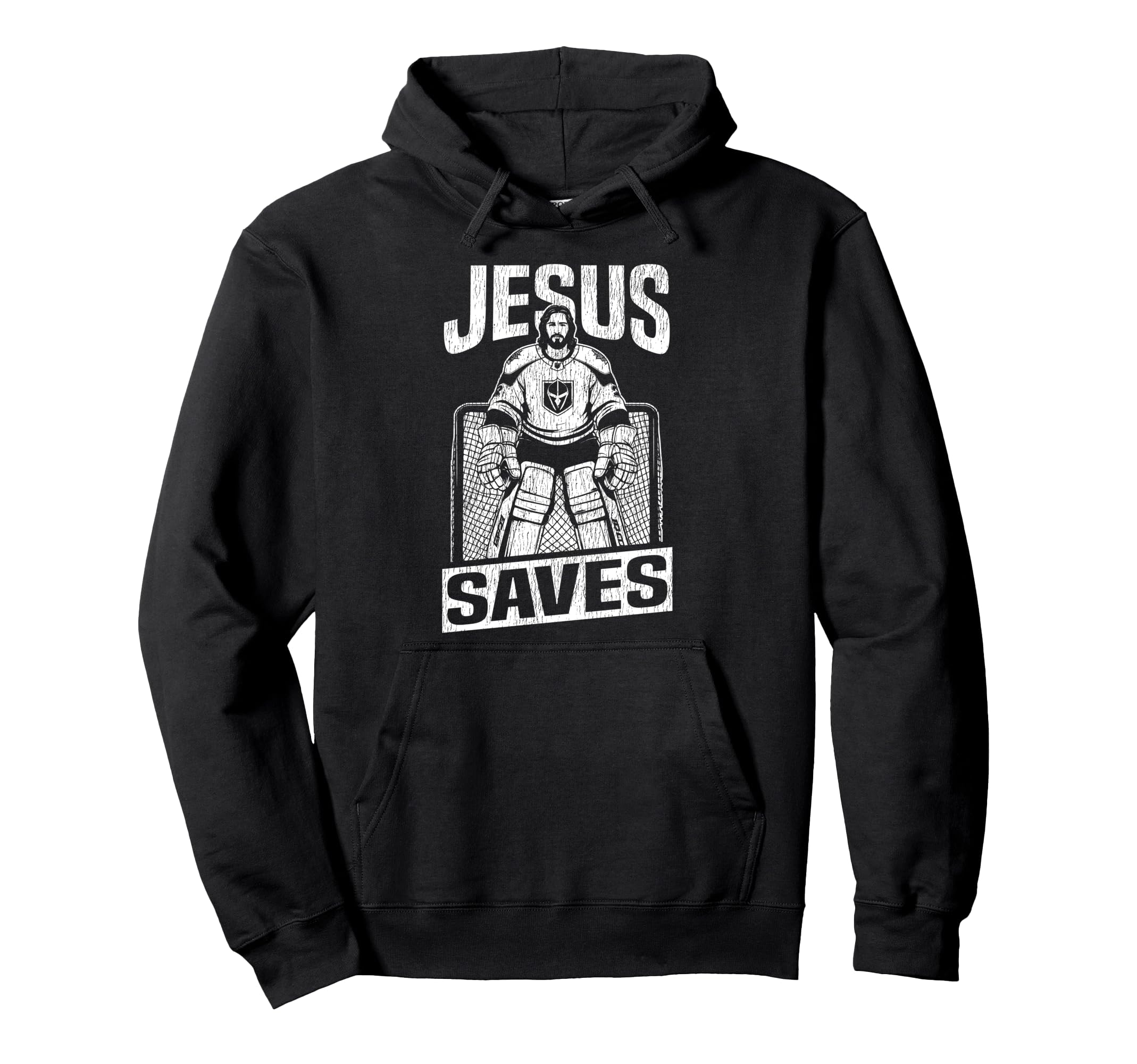 Ice Hockey Goalie Goalkeeper Jesus Hoodie - Custom Art Print for Adults