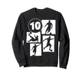 10Th Birthday Soccer Player Sweatshirt - Casual Everyday Wear Unisex