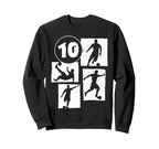 10Th Birthday Soccer Player Sweatshirt - Casual Everyday Wear Unisex