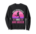 Easily Distracted Soccer And Dogs Soccer Sweatshirt - Trendy Graphic Unisex