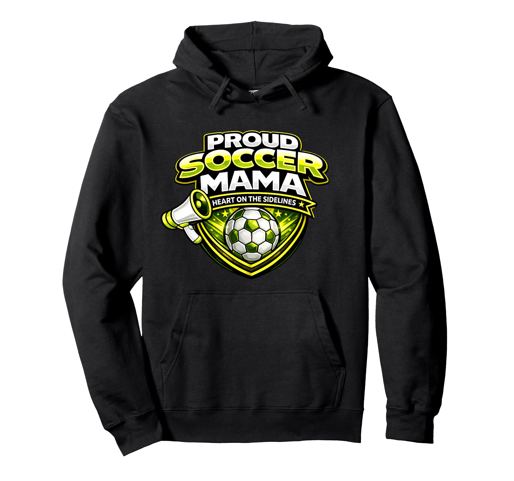 Proud Soccer Mama Funny Sideline Hoodie - Casual Everyday Wear Men Women