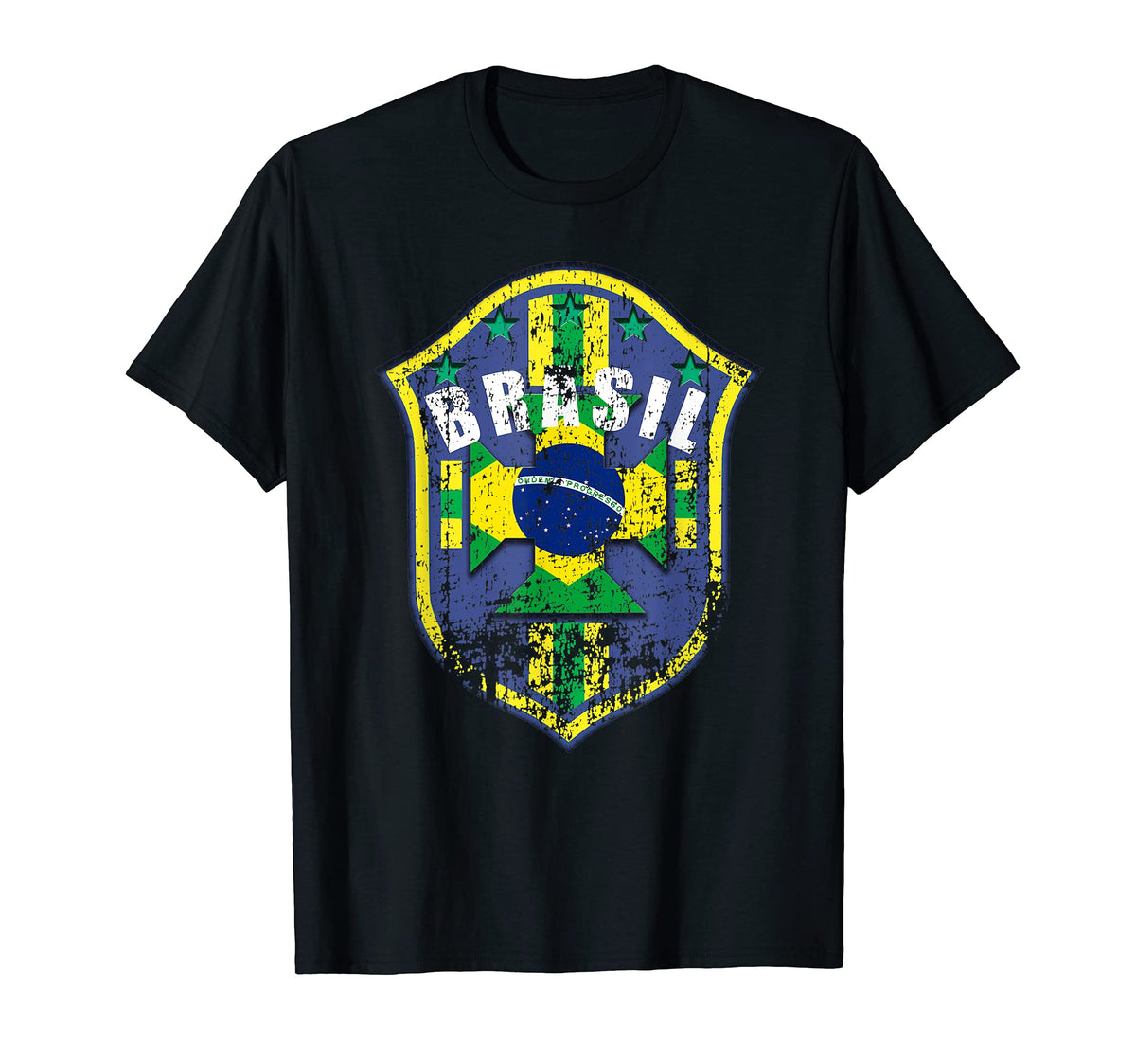 Brasil Distressed Soccer 2019 Brazil T-Shirt - Streetwear Style Unisex