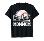 Baseball Mommom Baseball Player Game T-Shirt - Fun Novelty Design Unisex