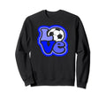 Soccer Love Teen Shades Blue Sweatshirt - Novelty Apparel Men Women