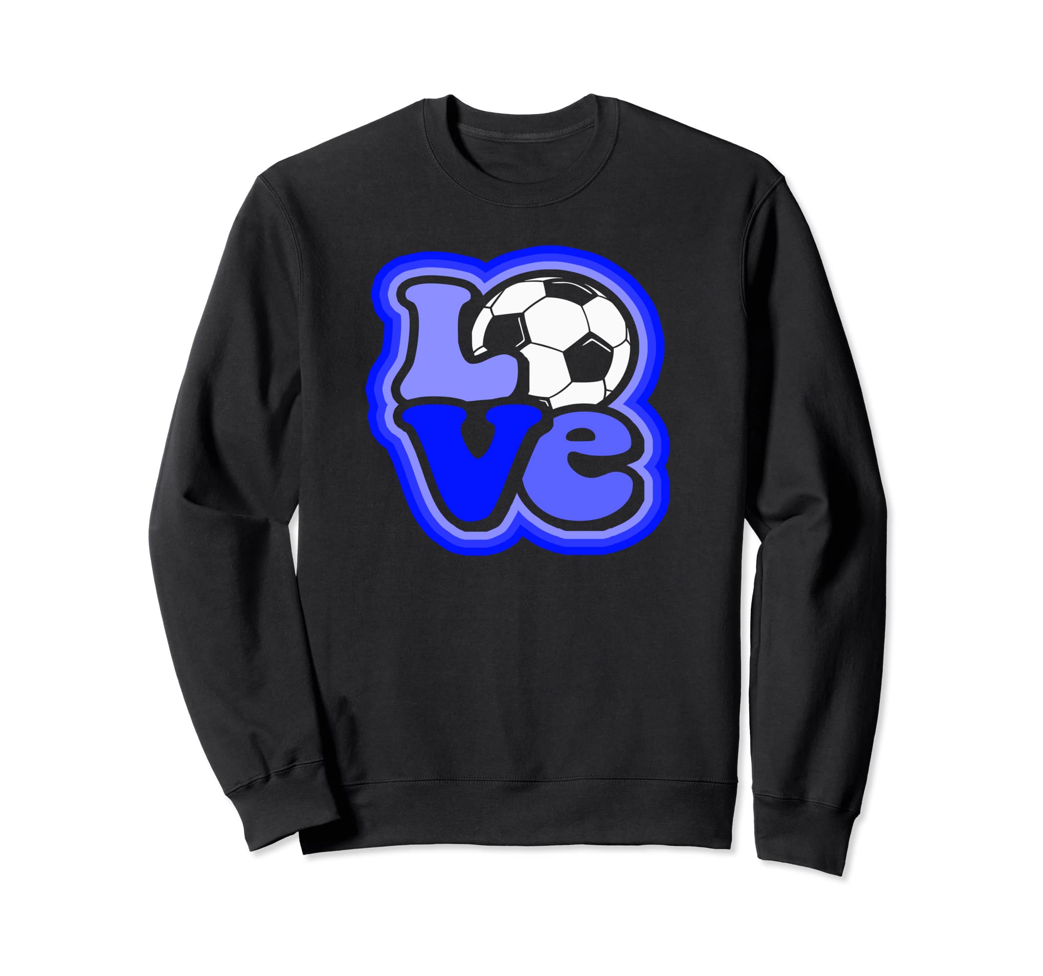 Soccer Love Teen Shades Blue Sweatshirt - Novelty Apparel Men Women