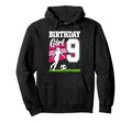 9 Year Old Soccer Birthday Party Hoodie - Custom Art Print for Adults