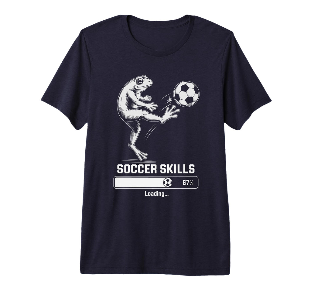 Kawaii Frog Soccer Skills Loading Win T-Shirt - Unique Graphic Unisex