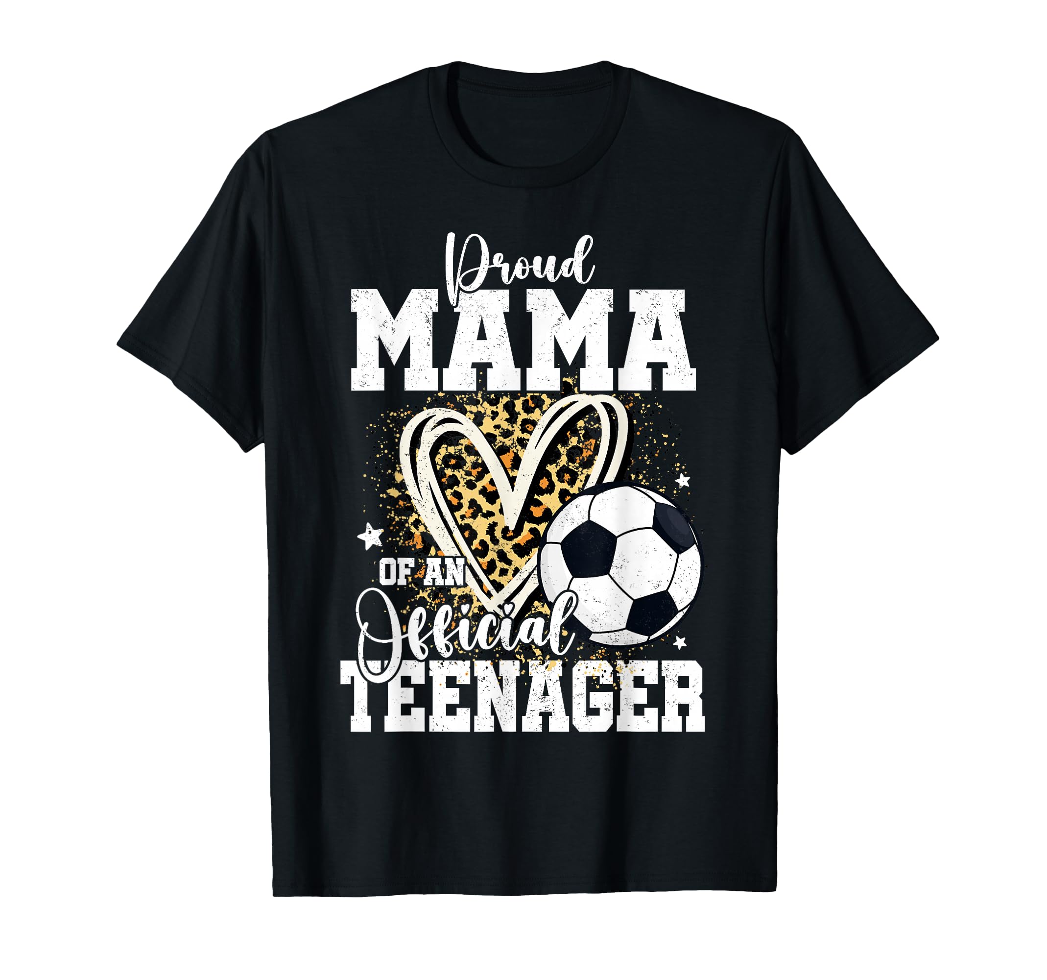 Proud Mama Teenager 13Th Birthday Soccer T-Shirt - Graphic Print Men Women