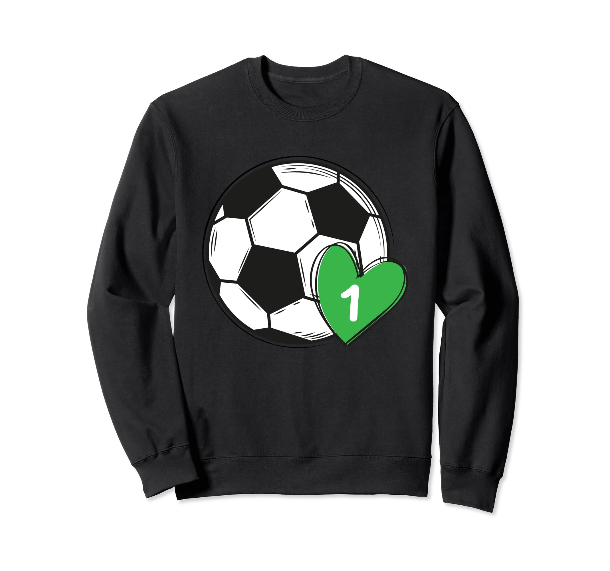 Funny Soccer Ball Number 1 Soccer Sweatshirt - Streetwear Style Unisex