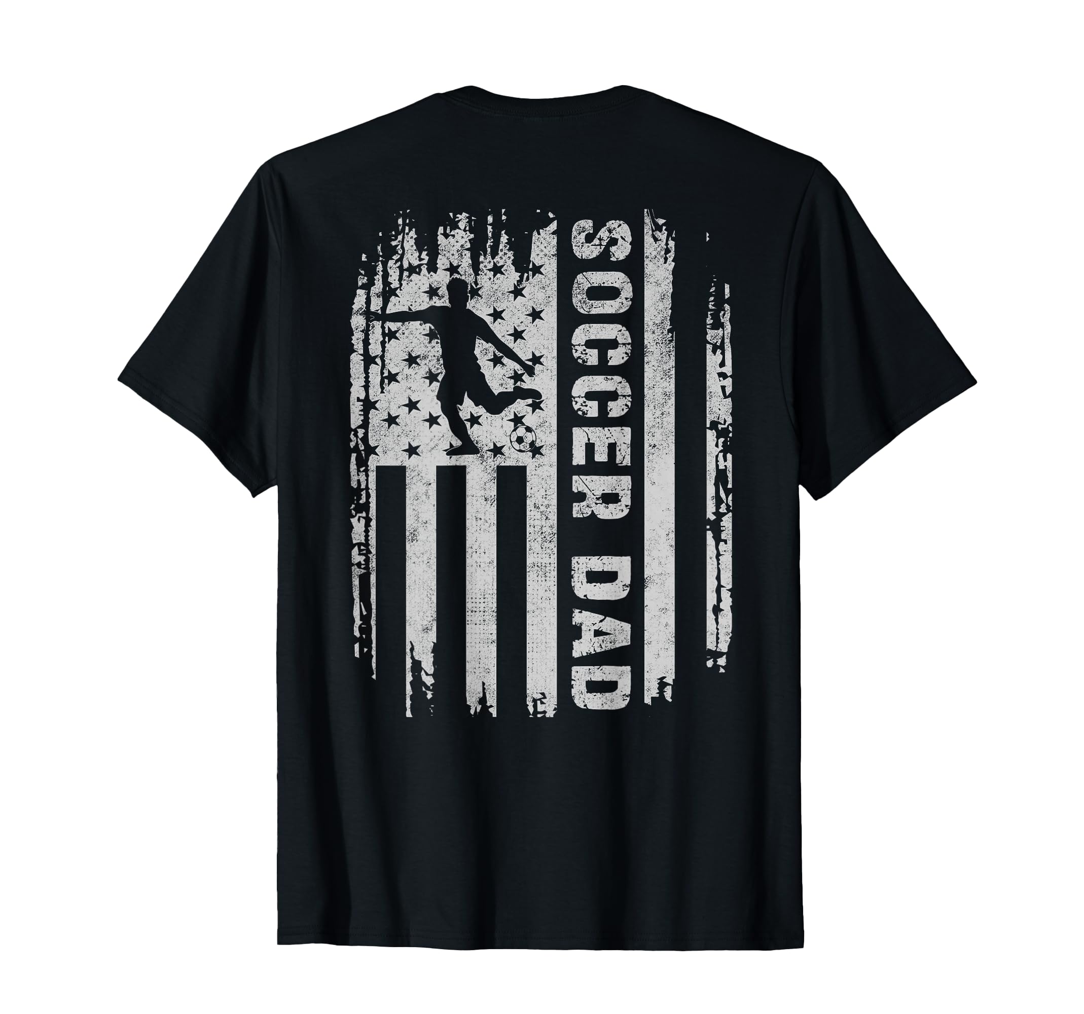 Soccer Dad American Flag Usa Back Father T-Shirt - Streetwear Style Unisex