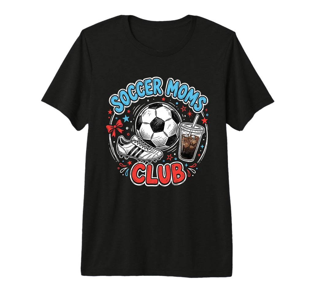 Soccer Moms Club Iced Coffee Cleats T-Shirt - Novelty Apparel Unisex