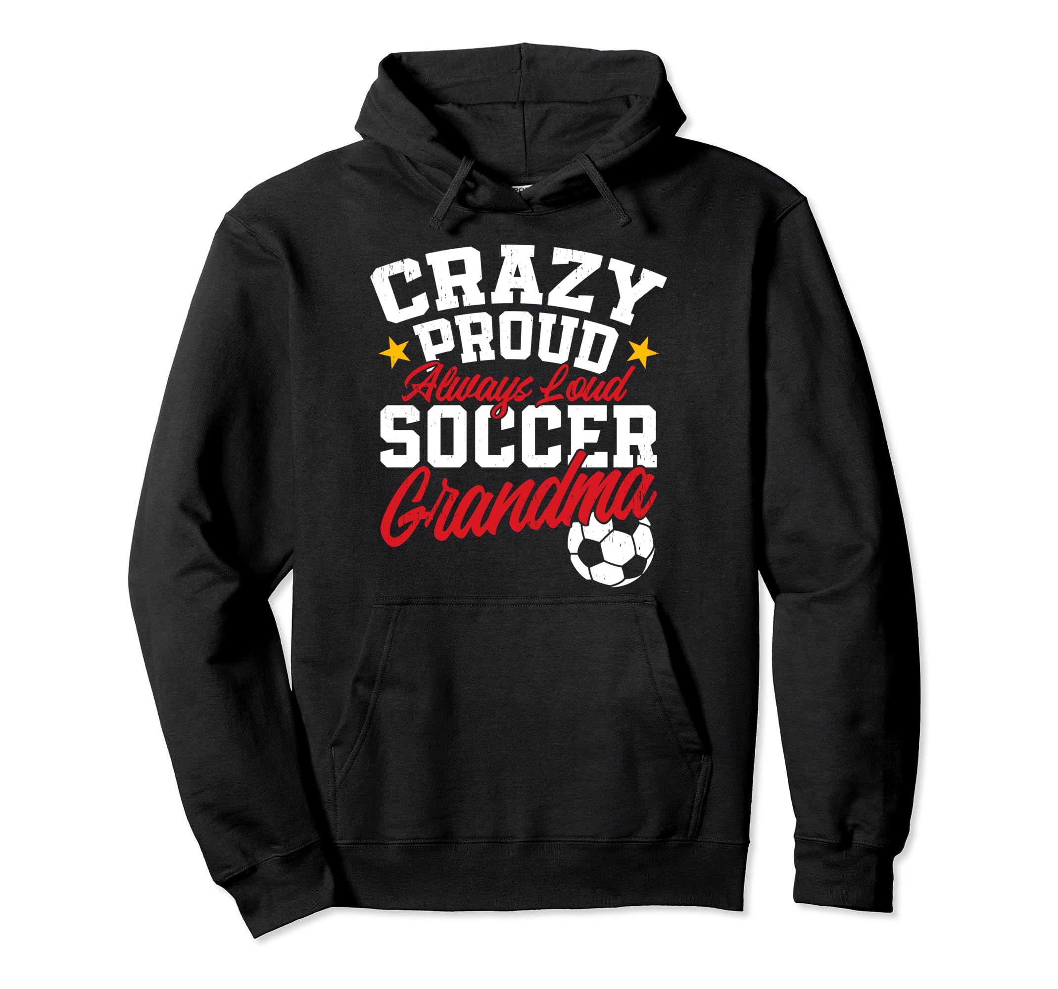 Crazy Proud Always Loud Funny Mothers Hoodie - Minimalist Print for Adults