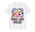 Peace Love Soccer Lover 60S 70S T-Shirt - Custom Art Print Men Women