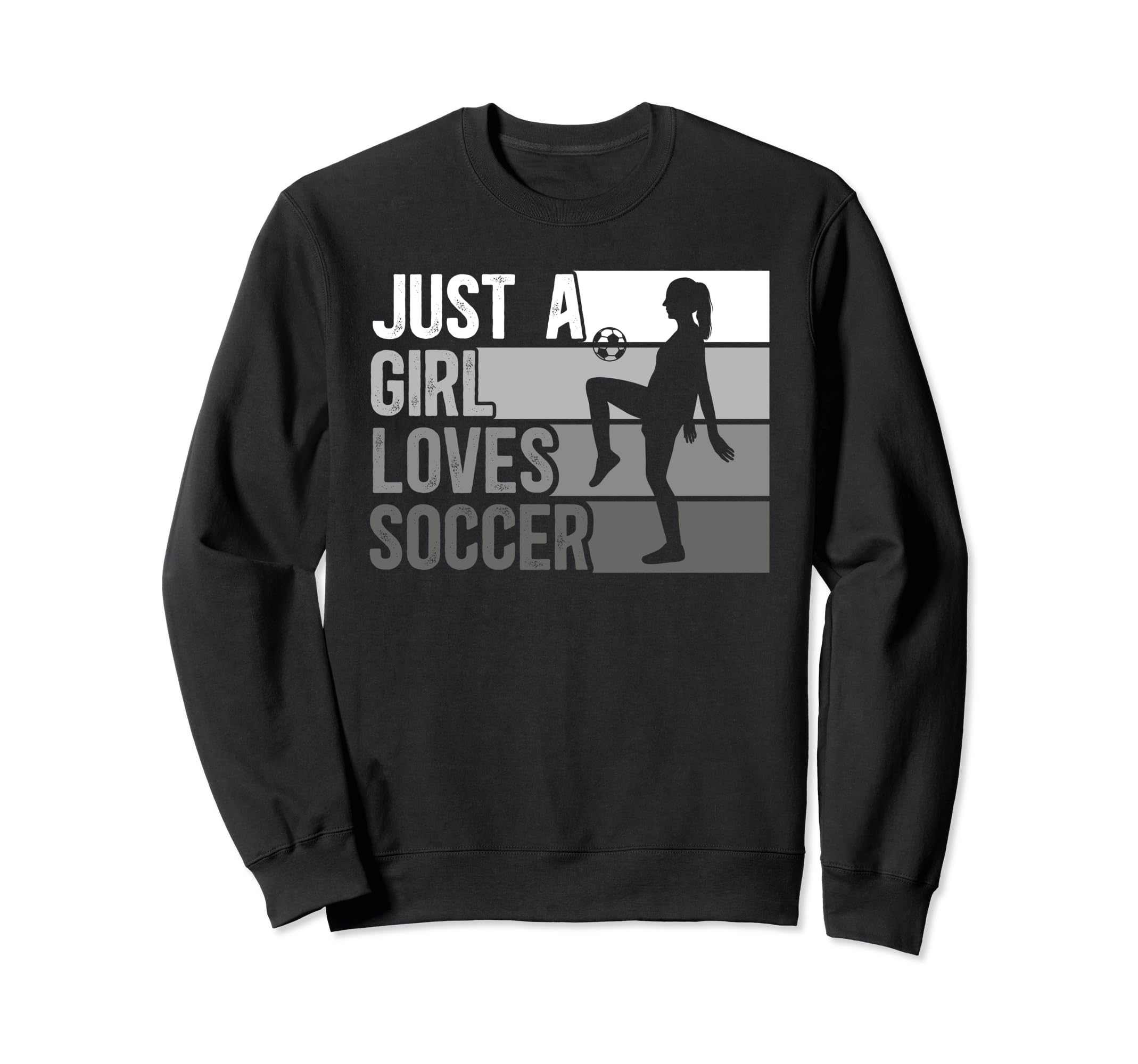 Sport Funny Just Who Loves Soccer Sweatshirt - Novelty Apparel for Adults