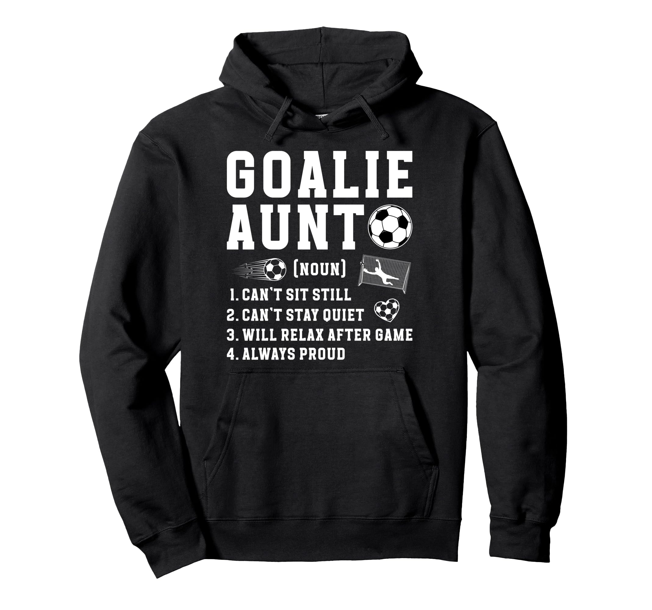 Soccer Goalie Aunt Definition Soccer Hoodie - Unique Graphic Men Women