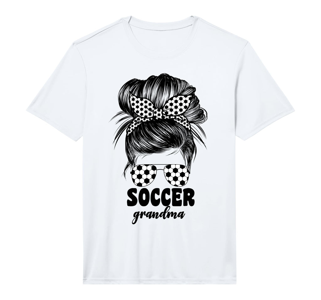 Mens Soccer Grandma Grandmom Messy T-Shirt - Fun Novelty Design for Adults