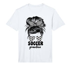 Mens Soccer Grandma Grandmom Messy T-Shirt - Fun Novelty Design for Adults