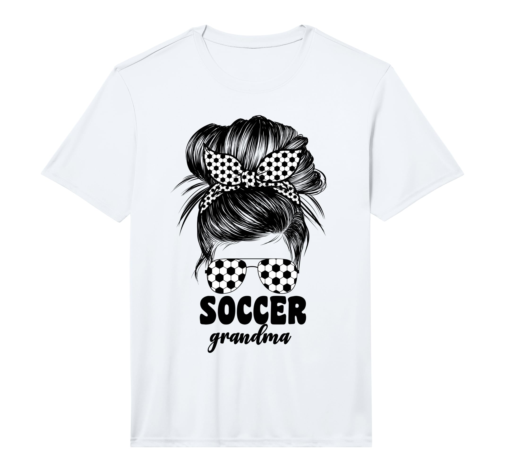 Mens Soccer Grandma Grandmom Messy T-Shirt - Fun Novelty Design for Adults