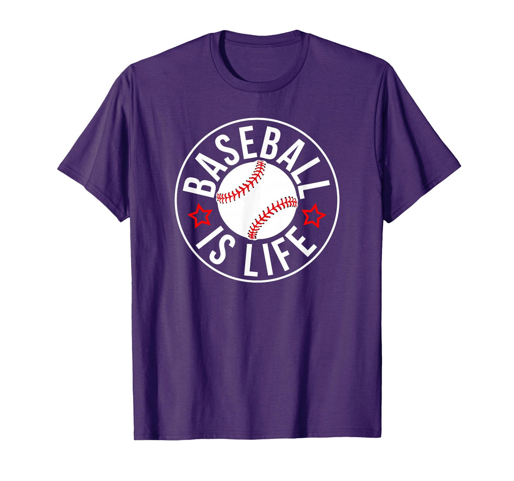 Baseball Is Life Game Day Fan Player T-Shirt - Novelty Apparel Men Women