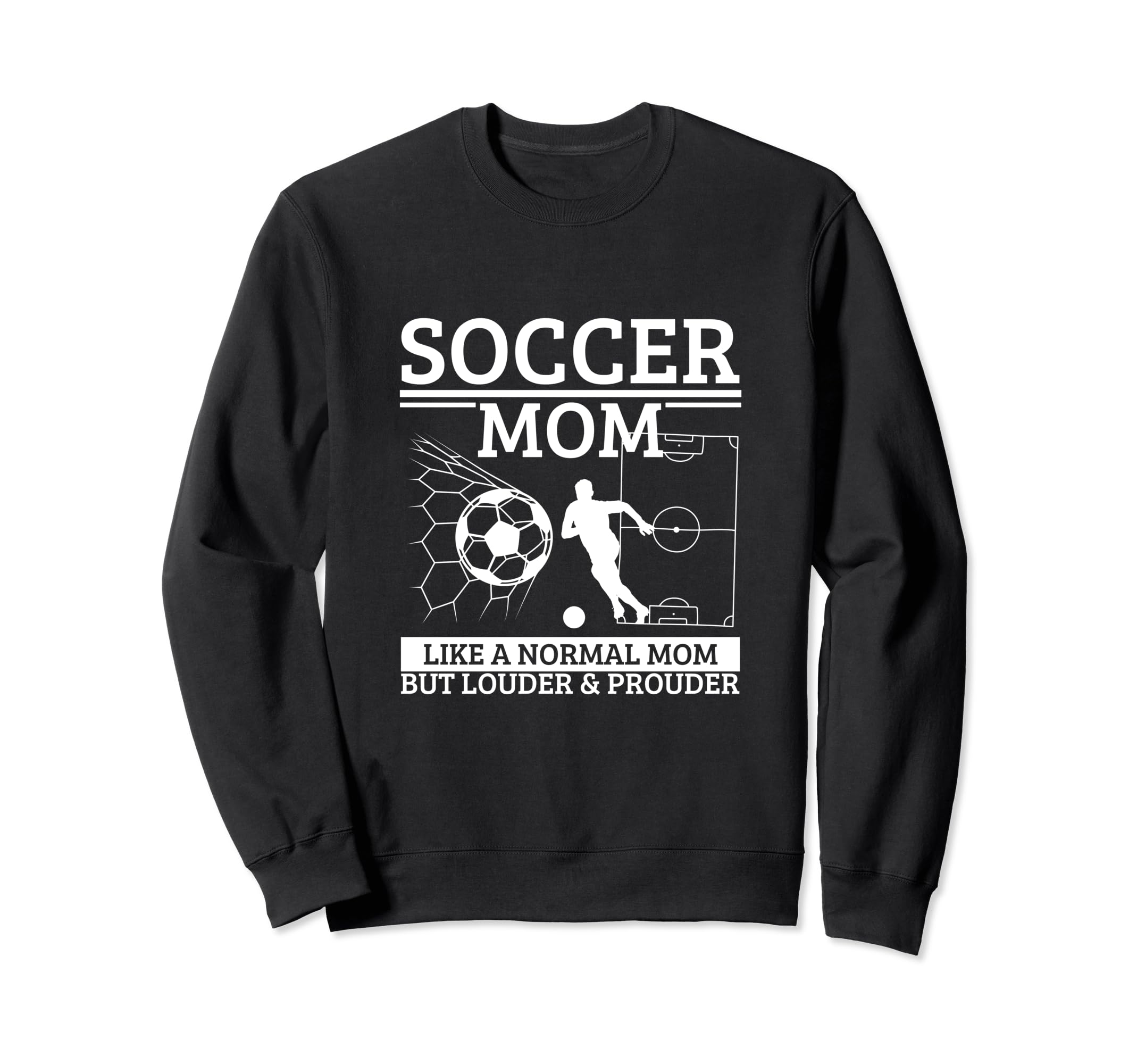 Soccer Mom Mother Funny Soccer Player Sweatshirt - Minimalist Print Unisex