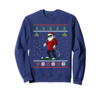 Santa Plays Golf Ugly Golfer Sweatshirt - Minimalist Print Unisex