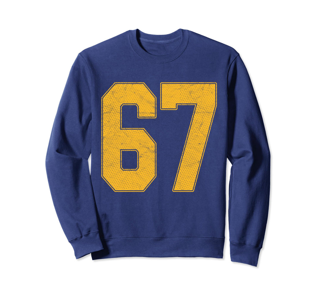 Number 67 Numbered Uniform Sports Sweatshirt - Aesthetic Graphic Unisex