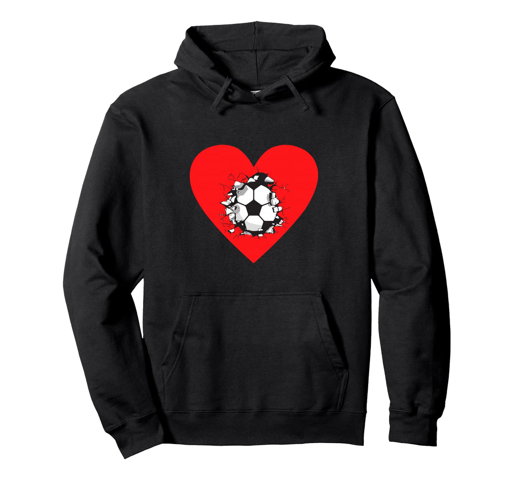 Soccer Heart Soccer And Soccer Love Soccer Hoodie - Graphic Print Unisex