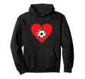 Soccer Heart Soccer And Soccer Love Soccer Hoodie - Graphic Print Unisex