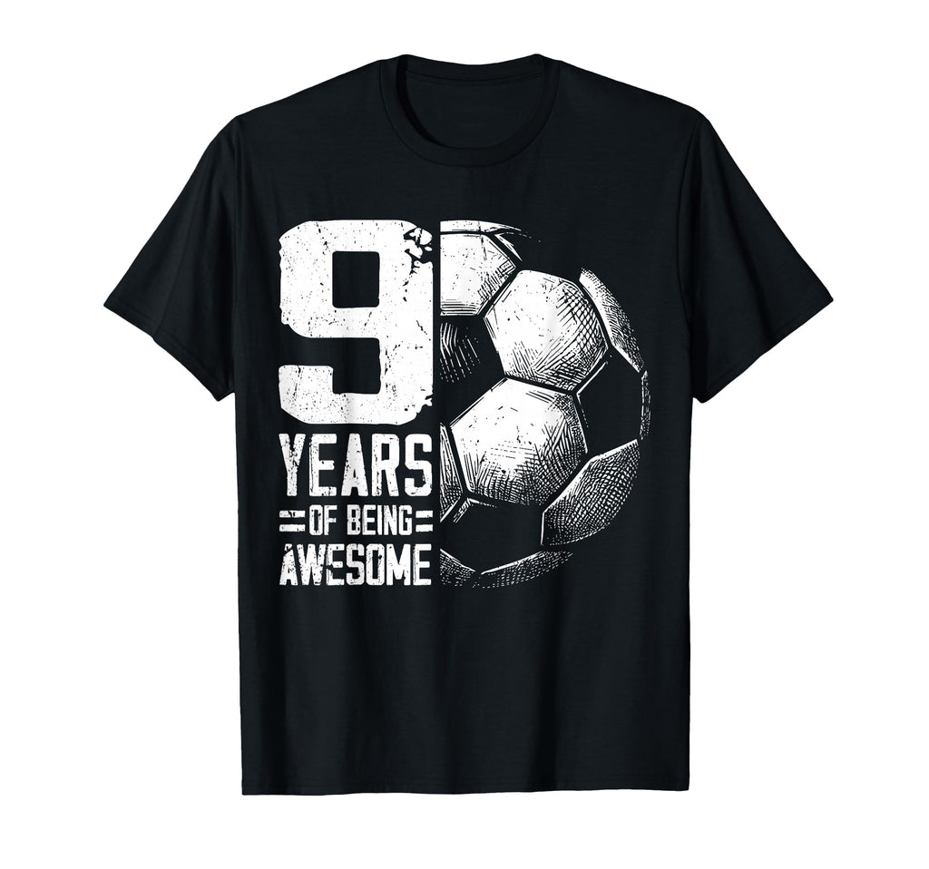 9Th Birthday Soccer Player Football T-Shirt - Aesthetic Graphic for Adults