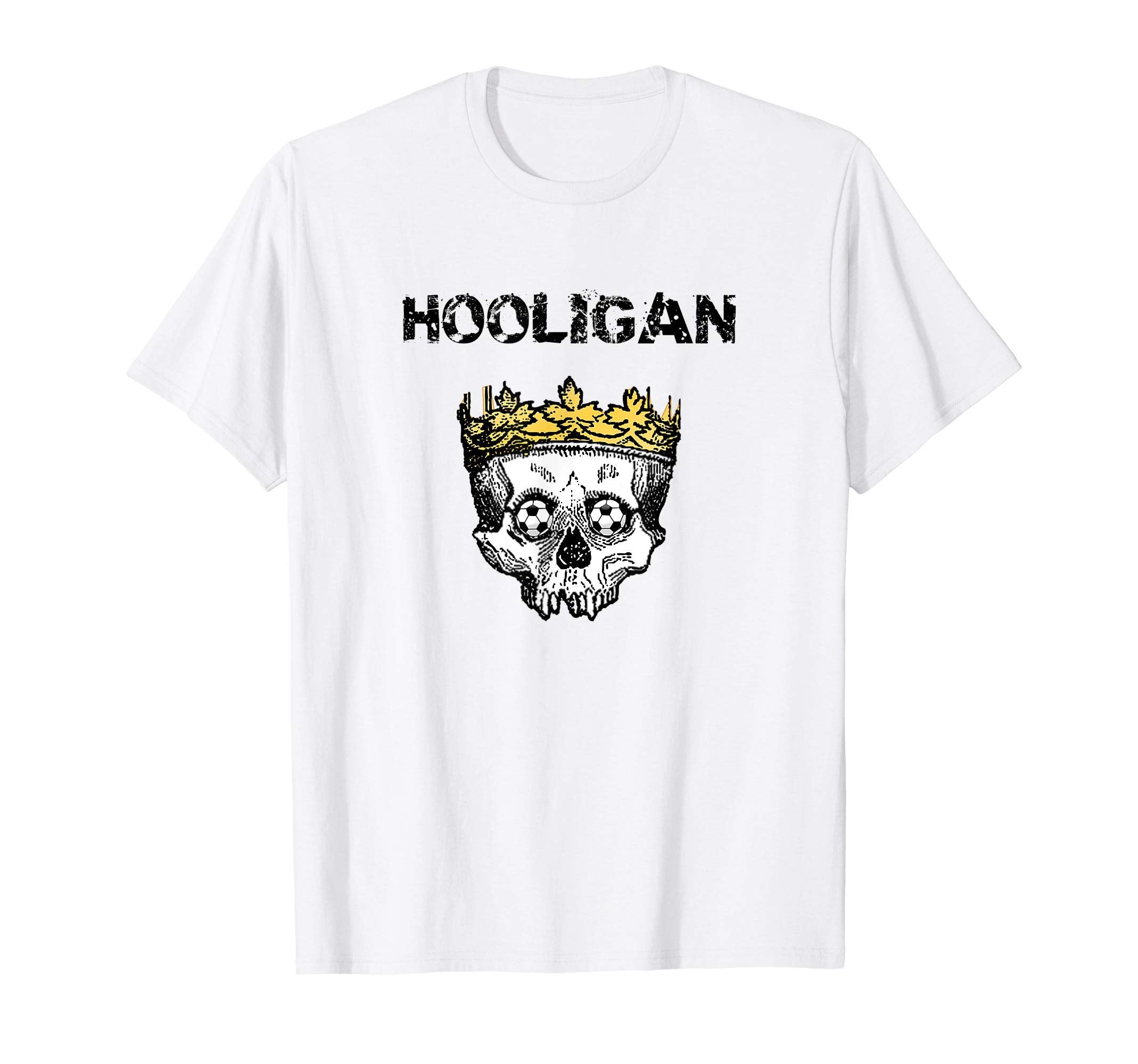 Hooligan Soccer King Distressed Light T-Shirt - Custom Art Print Men Women