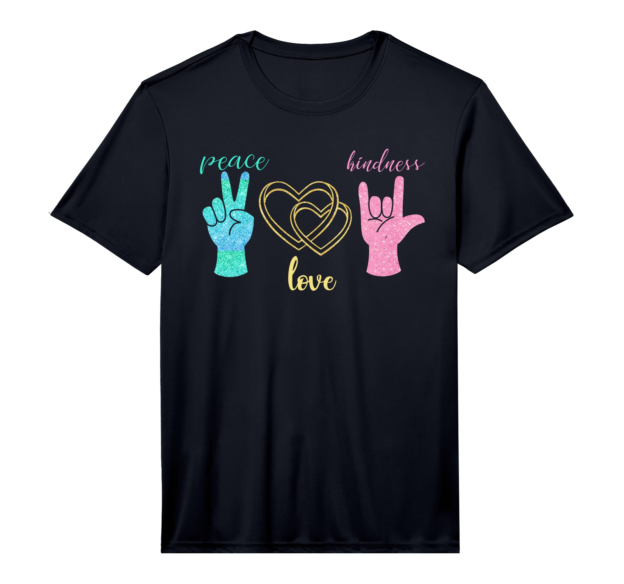 Peace Love Hope Kindness Gift Peace T-Shirt - Graphic Print for Adults