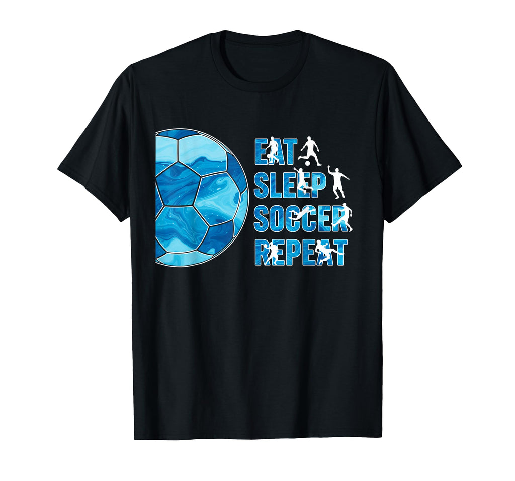 Eat Sleep Soccer Repeat Soccer Player T-Shirt - Streetwear Style Men Women