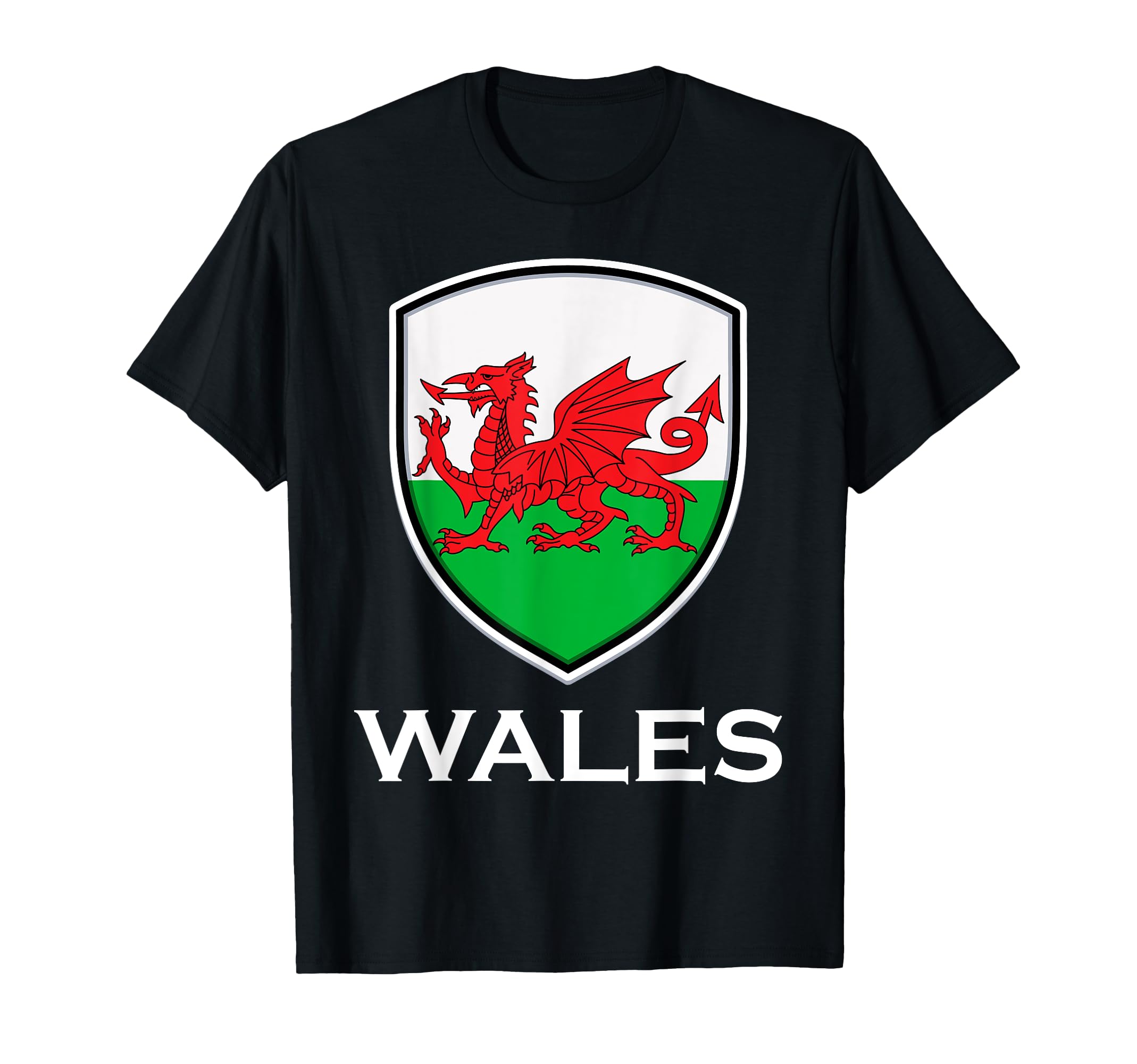 Wales Flag Football Fan Soccer Team T-Shirt - Minimalist Print for Adults