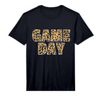 Mens Womens Game Day Leopard Football T-Shirt - Streetwear Style Men Women