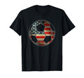 American Flag Soccer Ball Soccer Ball T-Shirt - Novelty Apparel for Adults
