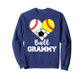 Ball Grammy Heart Funny Baseball Sweatshirt - Trendy Graphic Men Women