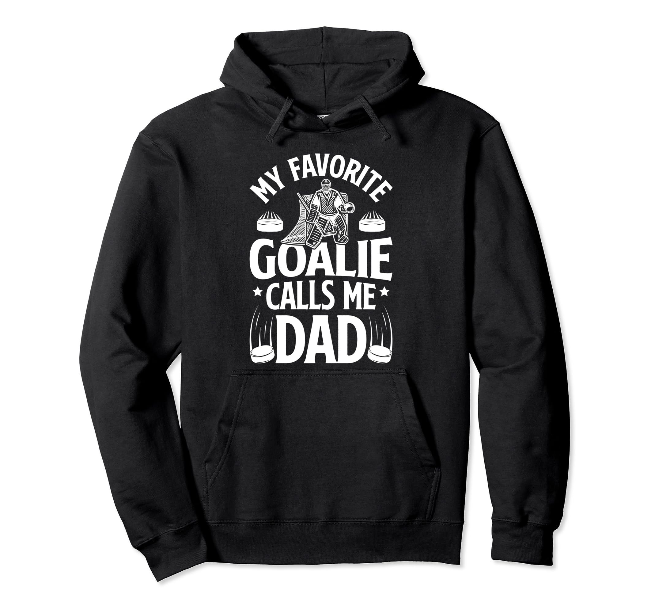 Favorite Ice Hockey Goalie Dad Hoodie - Casual Everyday Wear for Adults