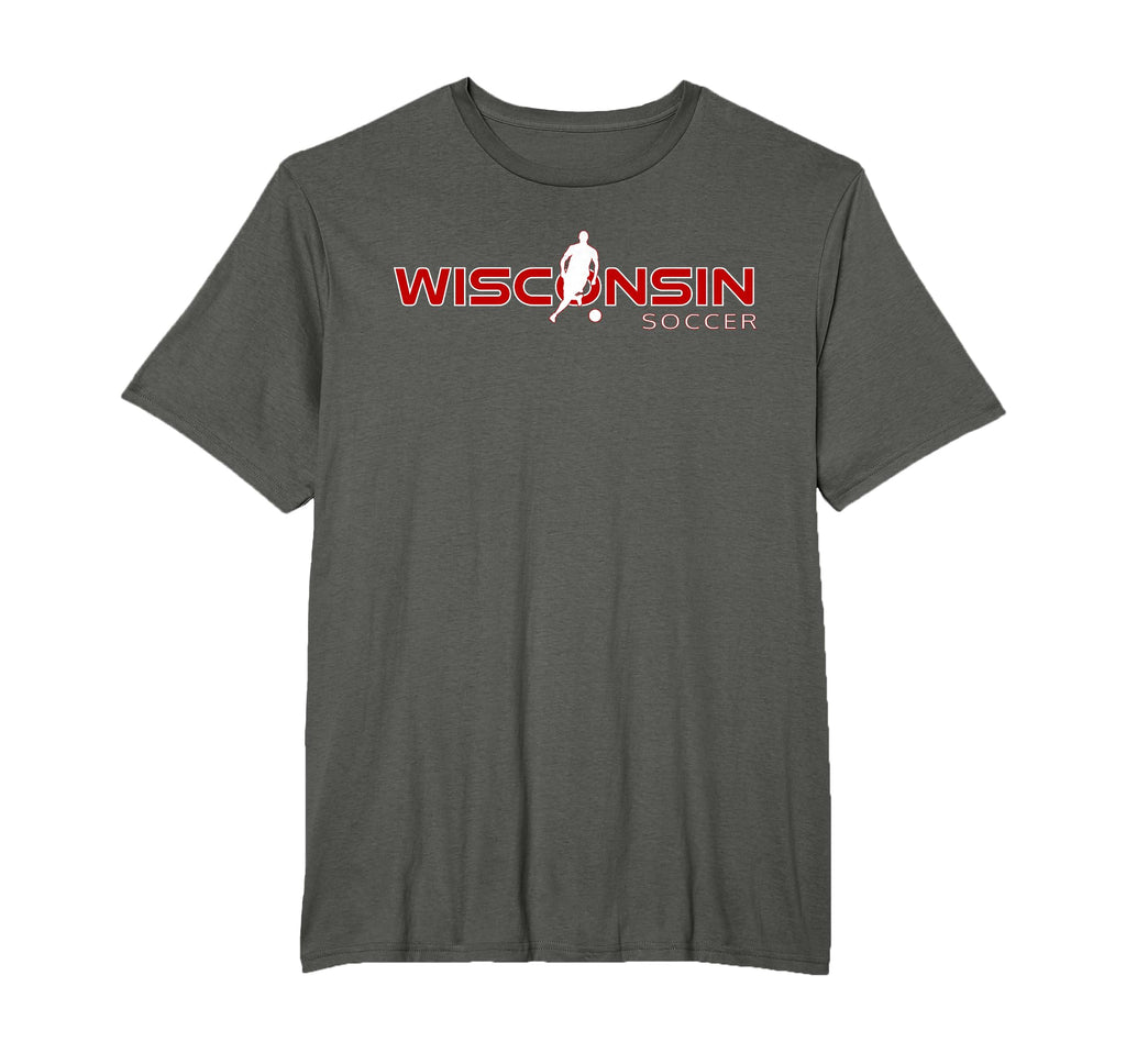 Wi Sports Fan Badger State Souvenir T-Shirt - Novelty Apparel for Adults