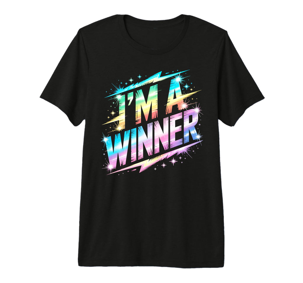 Im Winner Motivational Field Day Spirit T-Shirt - Graphic Print for Adults
