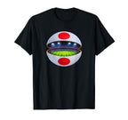 Japanese Flag Soccer Stadium Inside T-Shirt - Fun Novelty Design Men Women