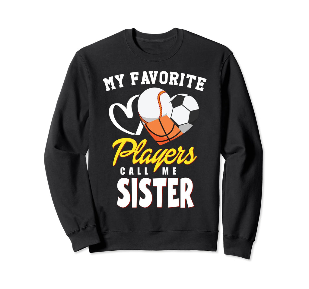 My Favorite Players Baseball Soccer Sweatshirt - Graphic Print for Adults