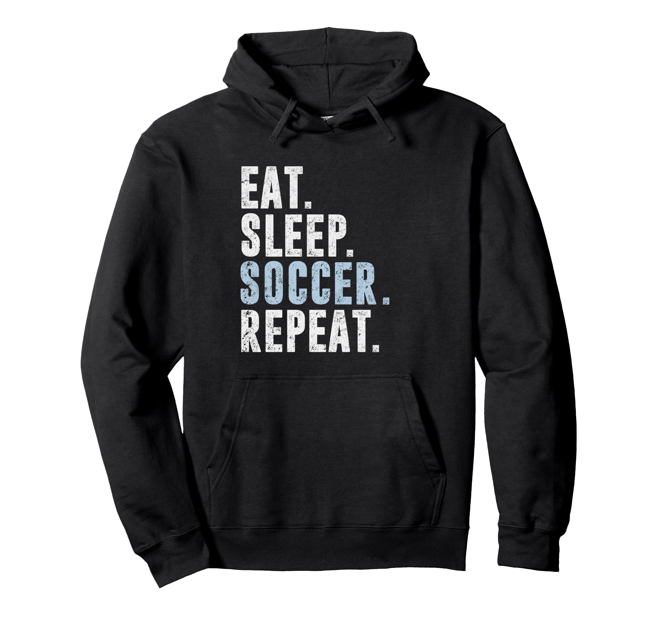 Eat Sleep Soccer Repeat Football Player Hoodie - Unique Graphic Unisex