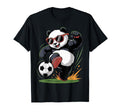 Funny Panda Playing Soccer Animal T-Shirt - Streetwear Style for Adults