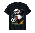 Funny Panda Playing Soccer Animal T-Shirt - Streetwear Style for Adults