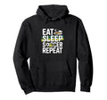 Eat Sleep Soccer Repeat Hoodie - Fun Novelty Design Unisex