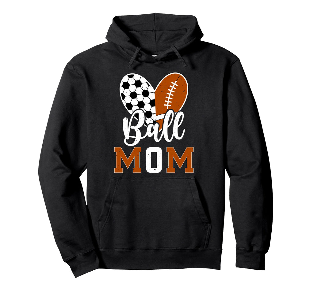 Ball Mom Soccer Football Mom Football Hoodie - Graphic Print for Adults