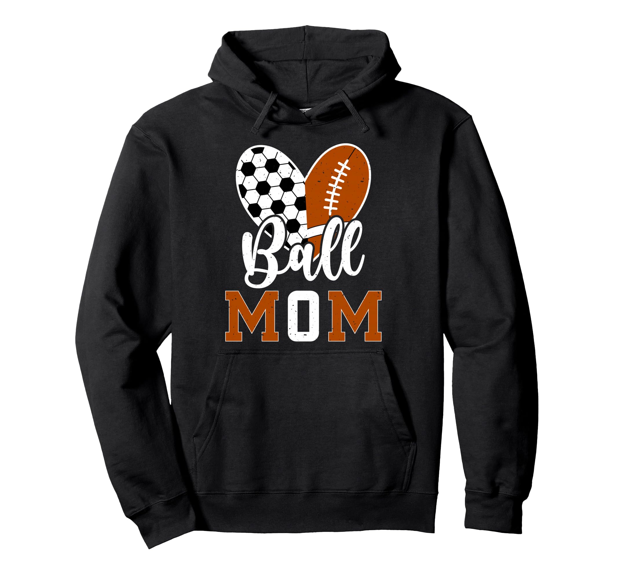 Ball Mom Soccer Football Mom Football Hoodie - Graphic Print for Adults