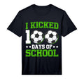I Kicked 100 Days School Soccer Balls T-Shirt - Trendy Graphic Men Women