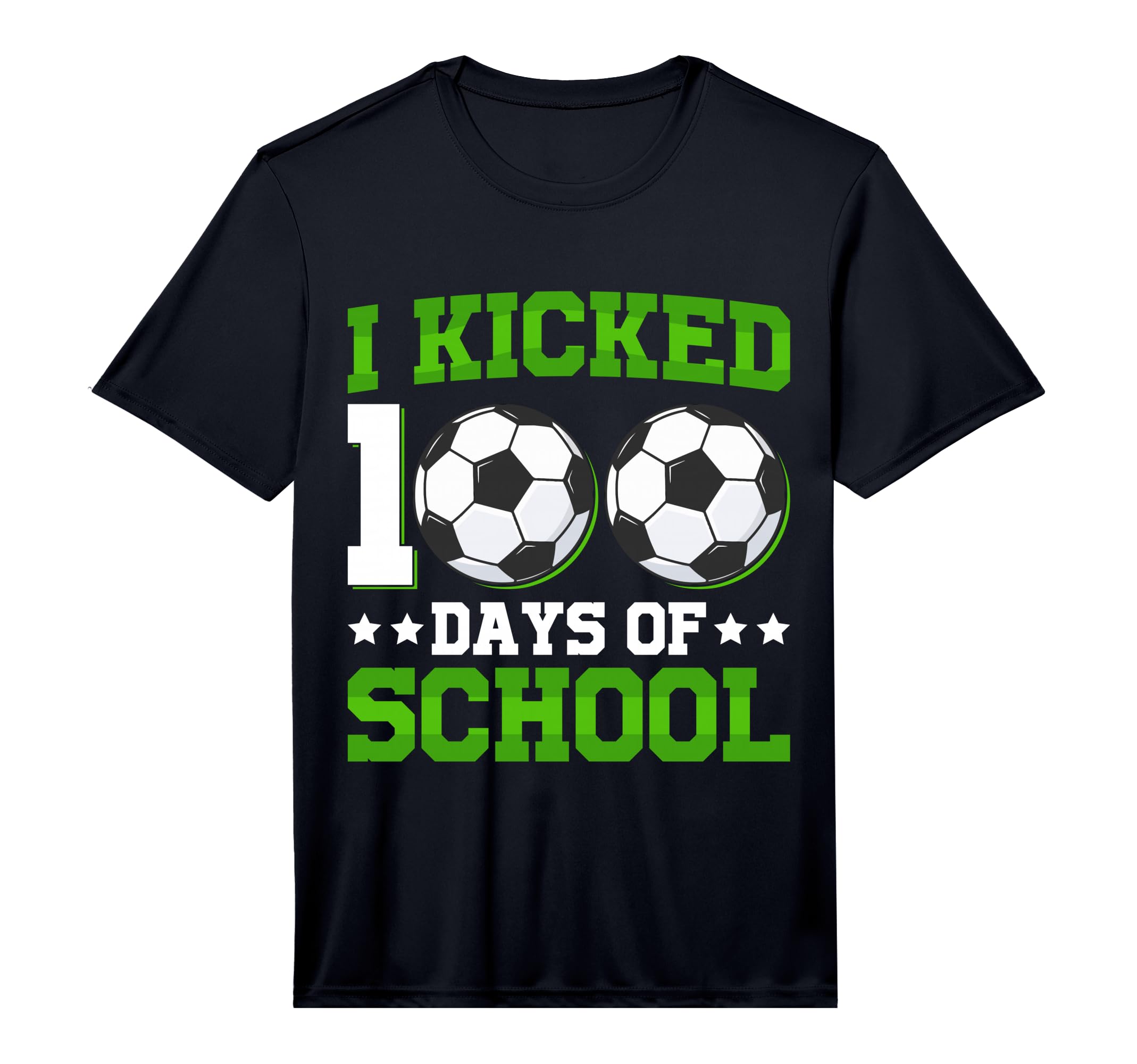 I Kicked 100 Days School Soccer Balls T-Shirt - Trendy Graphic Men Women